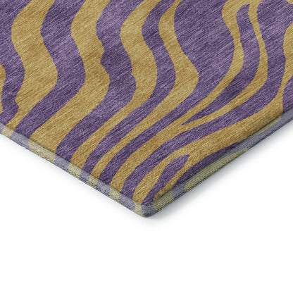 Premium Machine Washable Mayfield AMF1043 Purple 8' x 10' Rug
