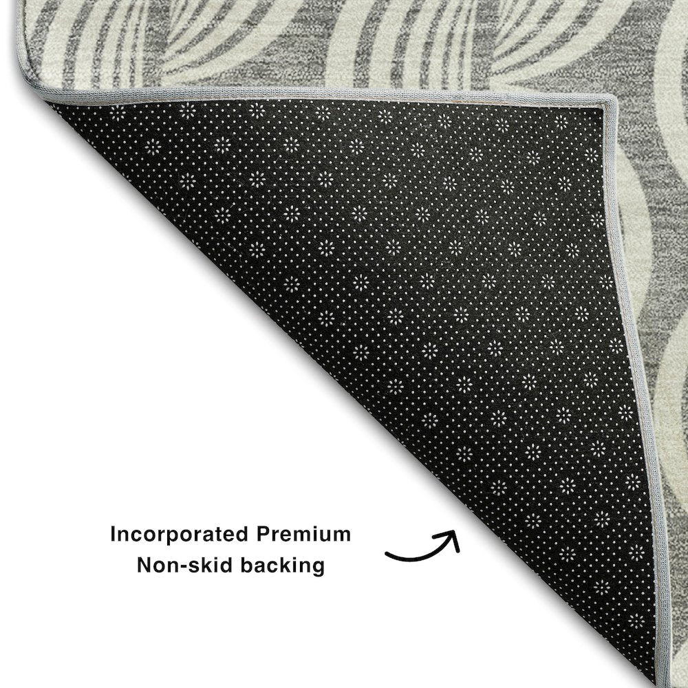 Premium Machine Washable Mayfield AMF1055 Gray 8' x 10' Rug
