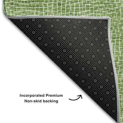 Premium Machine Washable Mayfield AMF1057 Green 8' x 10' Rug
