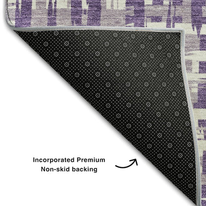 Premium Machine Washable Mayfield AMF1059 Purple 8' x 10' Rug