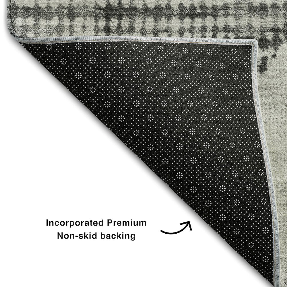 Premium Machine Washable Mayfield AMF1065 Gray 8' x 10' Rug