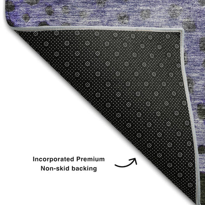 Premium Machine Washable Mayfield AMF1074 Purple 8' x 10' Rug