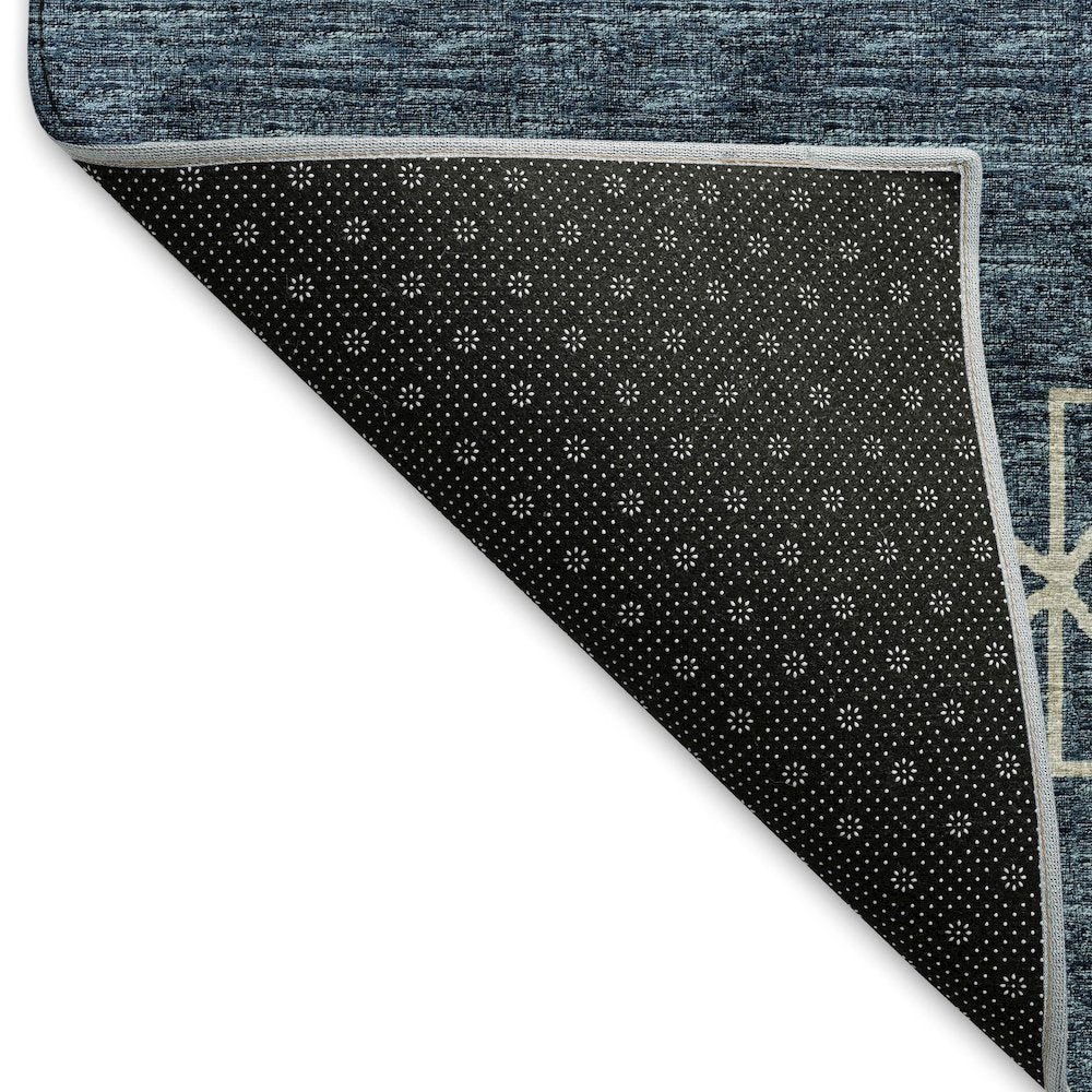 Premium Machine Washable Mayfield  Blue 8' x 10' Rug