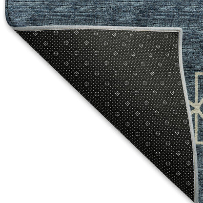 Premium Machine Washable Mayfield  Blue 8' x 10' Rug