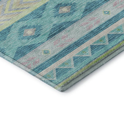 Premium Machine Washable Mayfield  Peacock 8' x 10' Rug