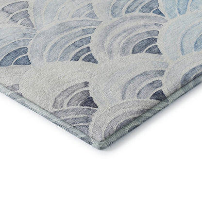 Premium Machine Washable Mayfield  Blue 8' x 10' Rug