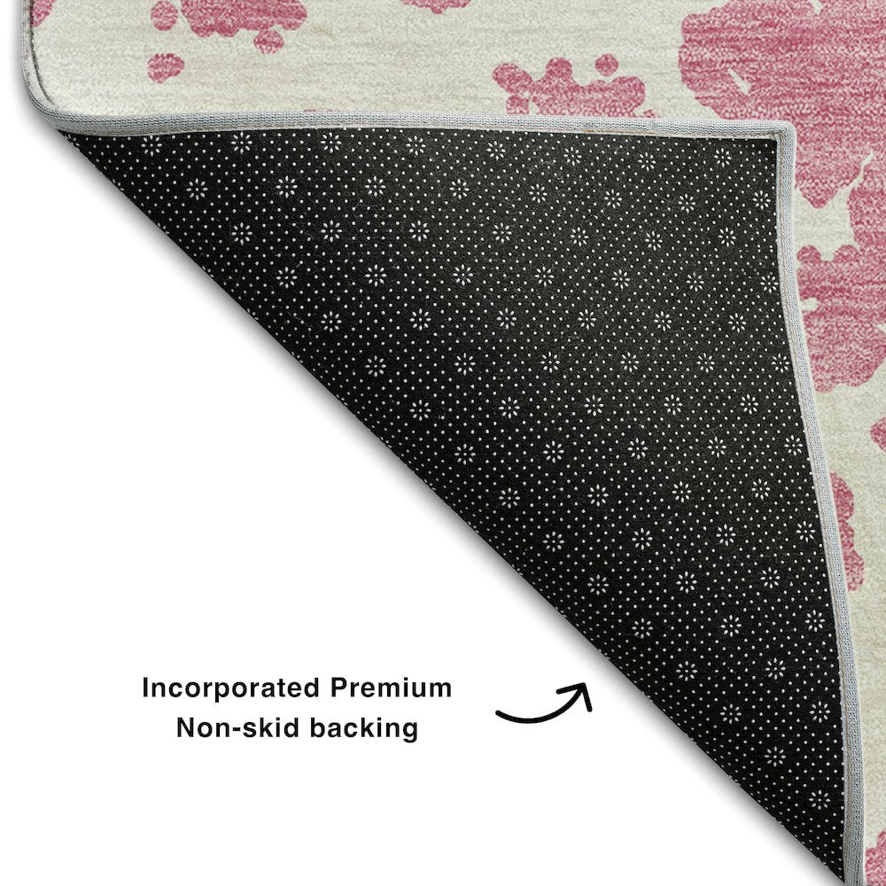 Premium Machine Washable Mayfield  Pink 8' x 10' Rug