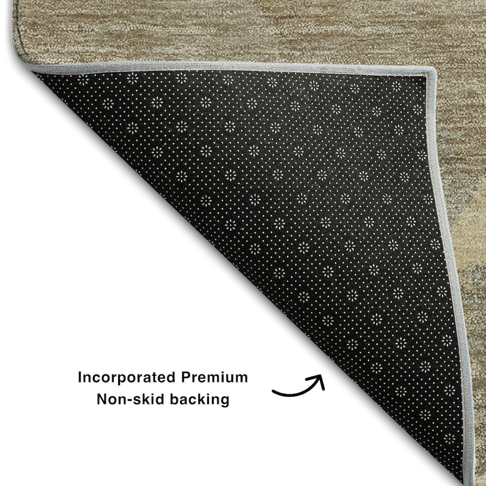 Premium Machine Washable Mayfield  Brown 8' x 10' Rug