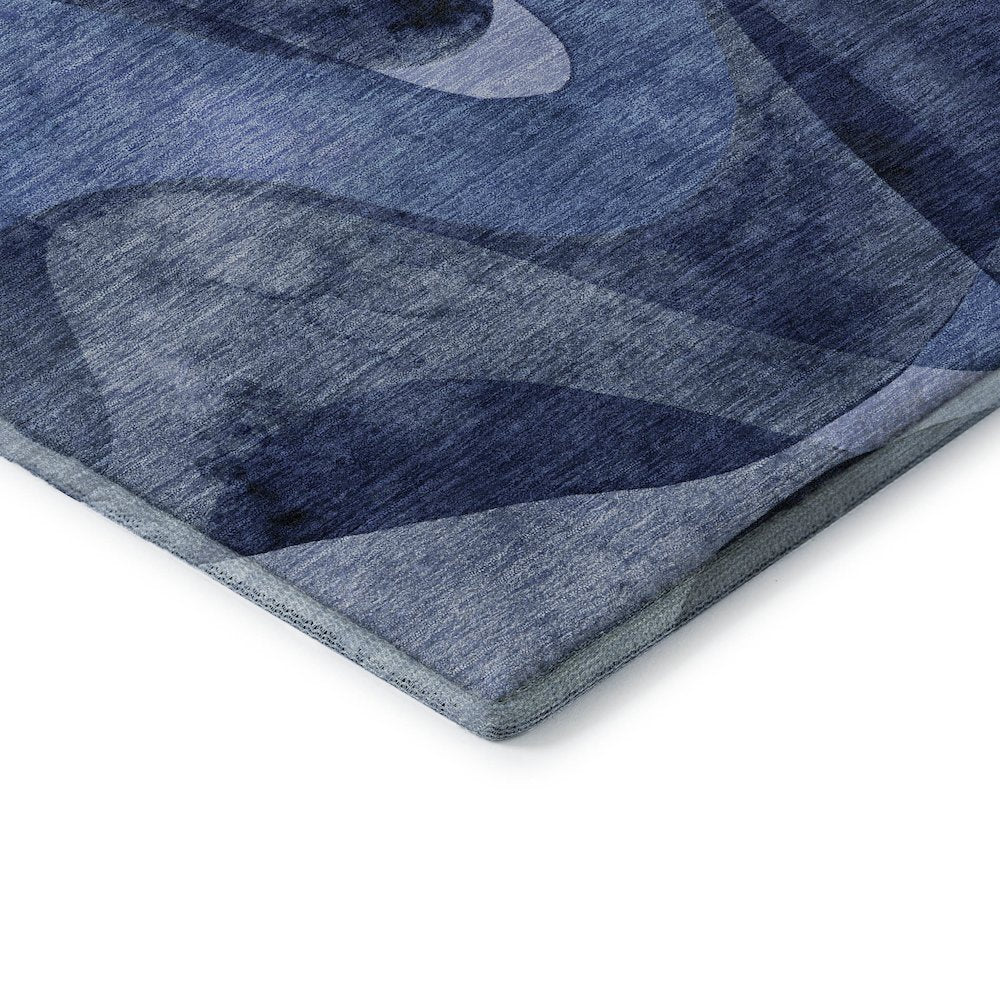 Premium Machine Washable Mayfield  Navy 8' x 10' Rug