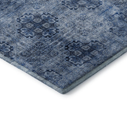 Premium Machine Washable Mayfield  Navy 8' x 10' Rug