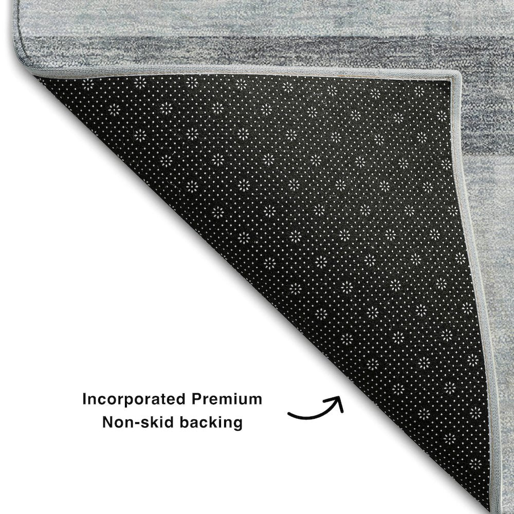 Premium Machine Washable Mayfield  Navy 8' x 10' Rug