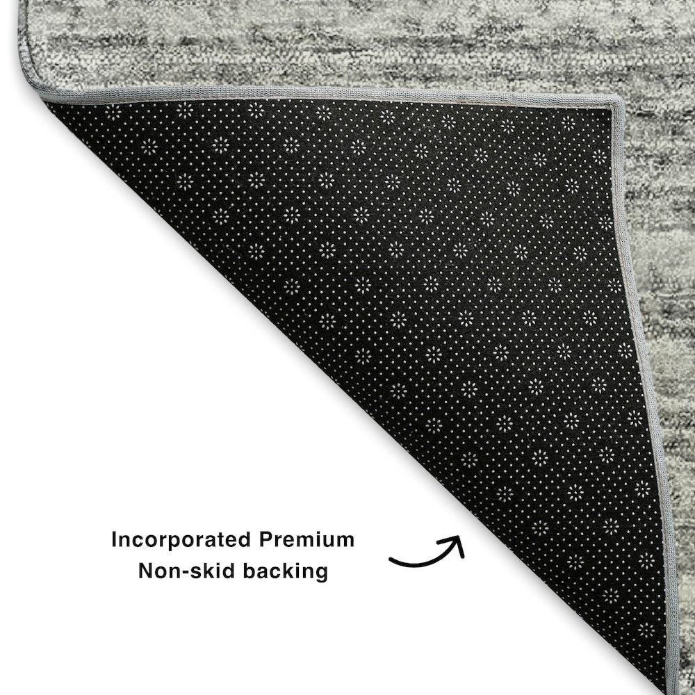 Premium Machine Washable Mayfield  Gray 8' x 10' Rug