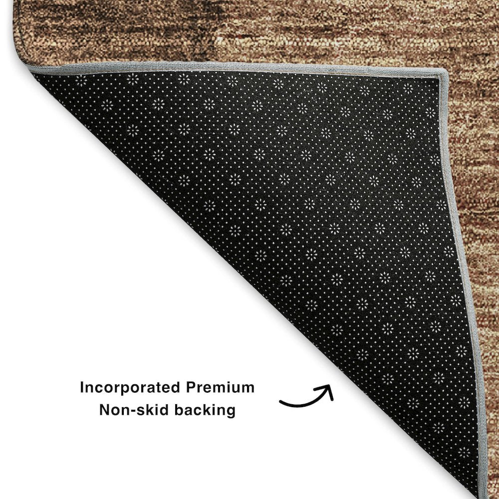 Premium Machine Washable Mayfield  Brown 8' x 10' Rug