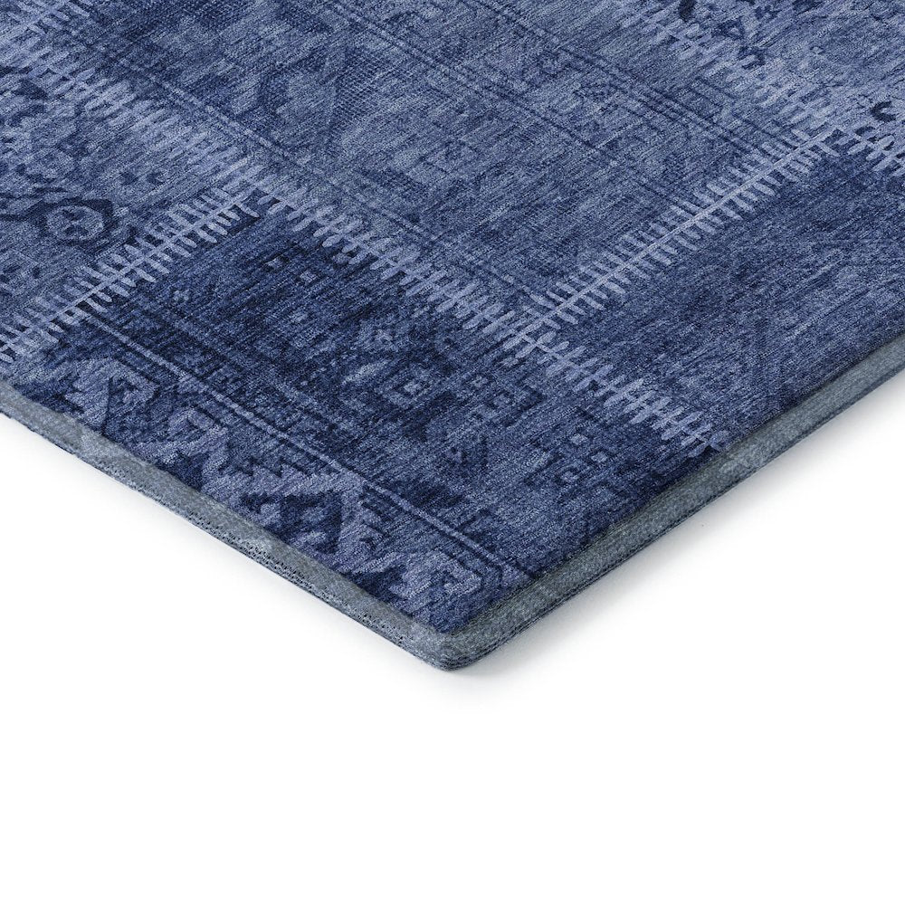 Premium Machine Washable Mayfield  Navy 8' x 10' Rug