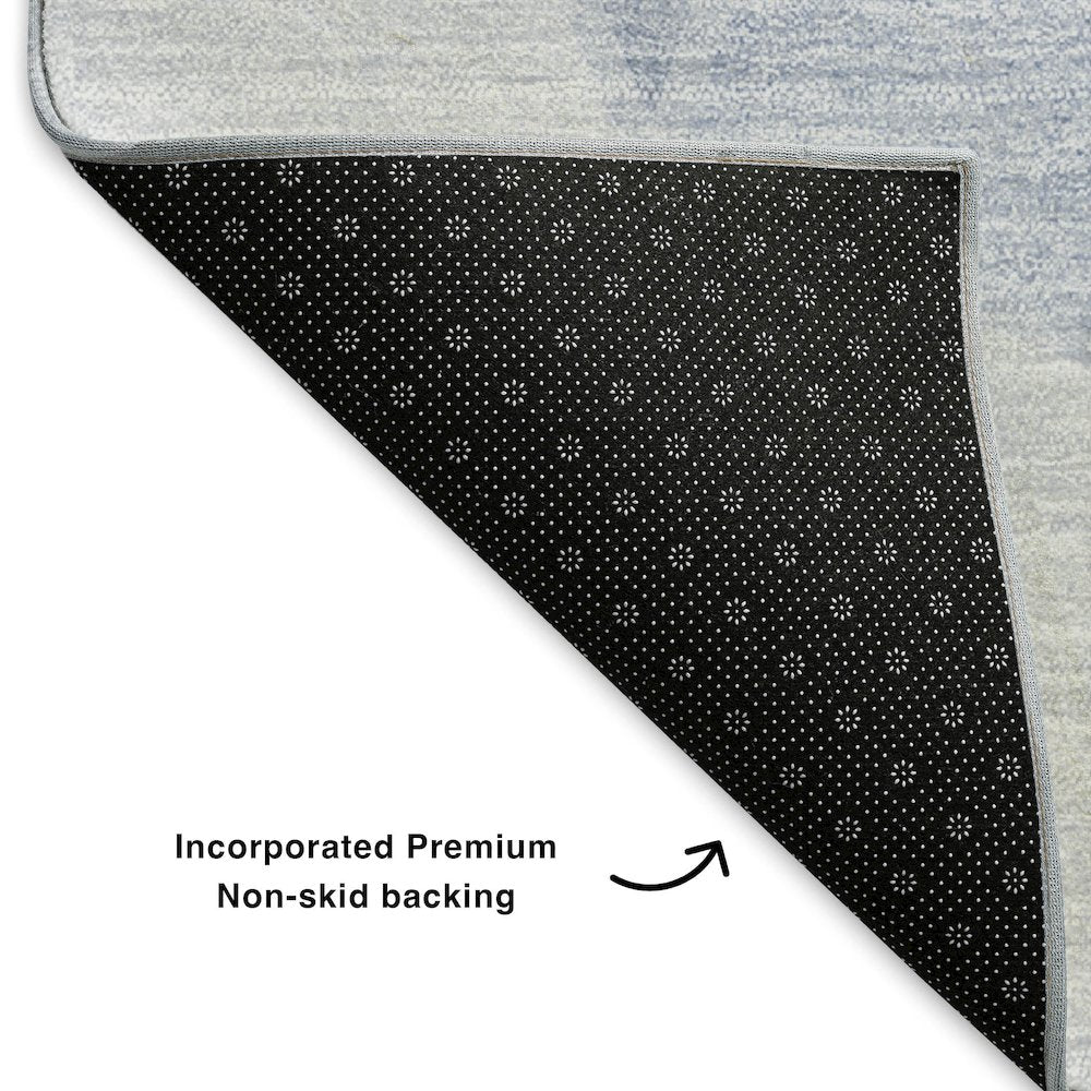 Premium Machine Washable Mayfield  Sky 8' x 10' Rug
