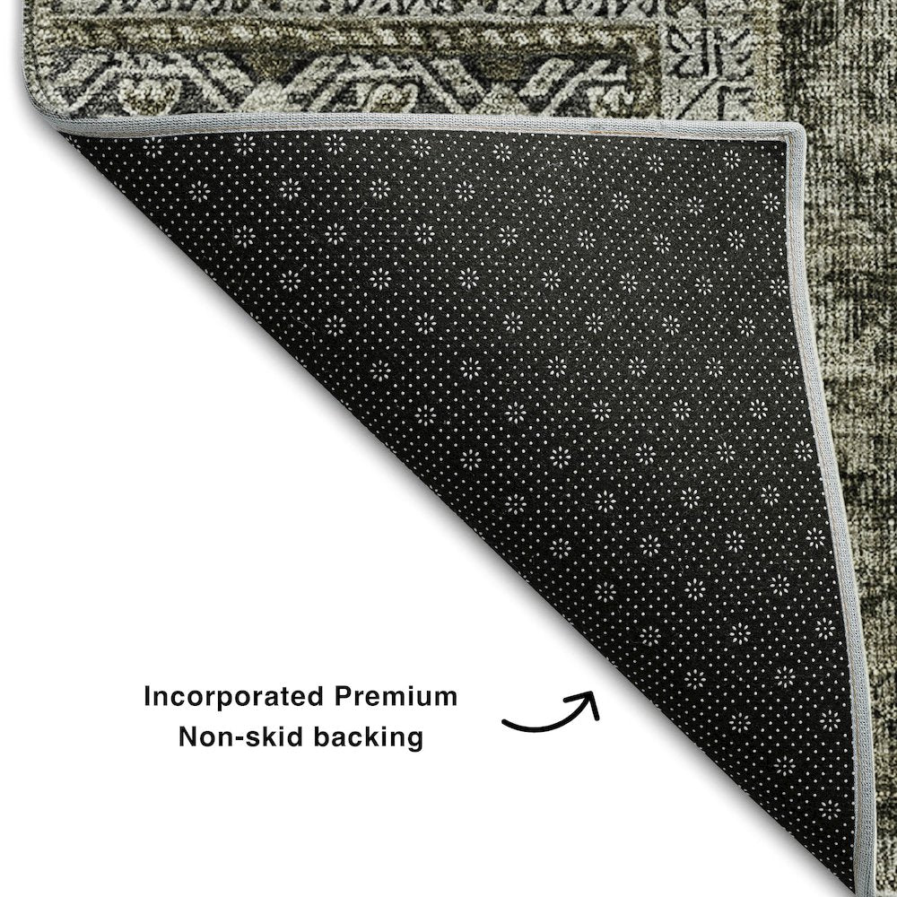Premium Machine Washable Mayfield AMF669 Taupe 8' x 10' Rug