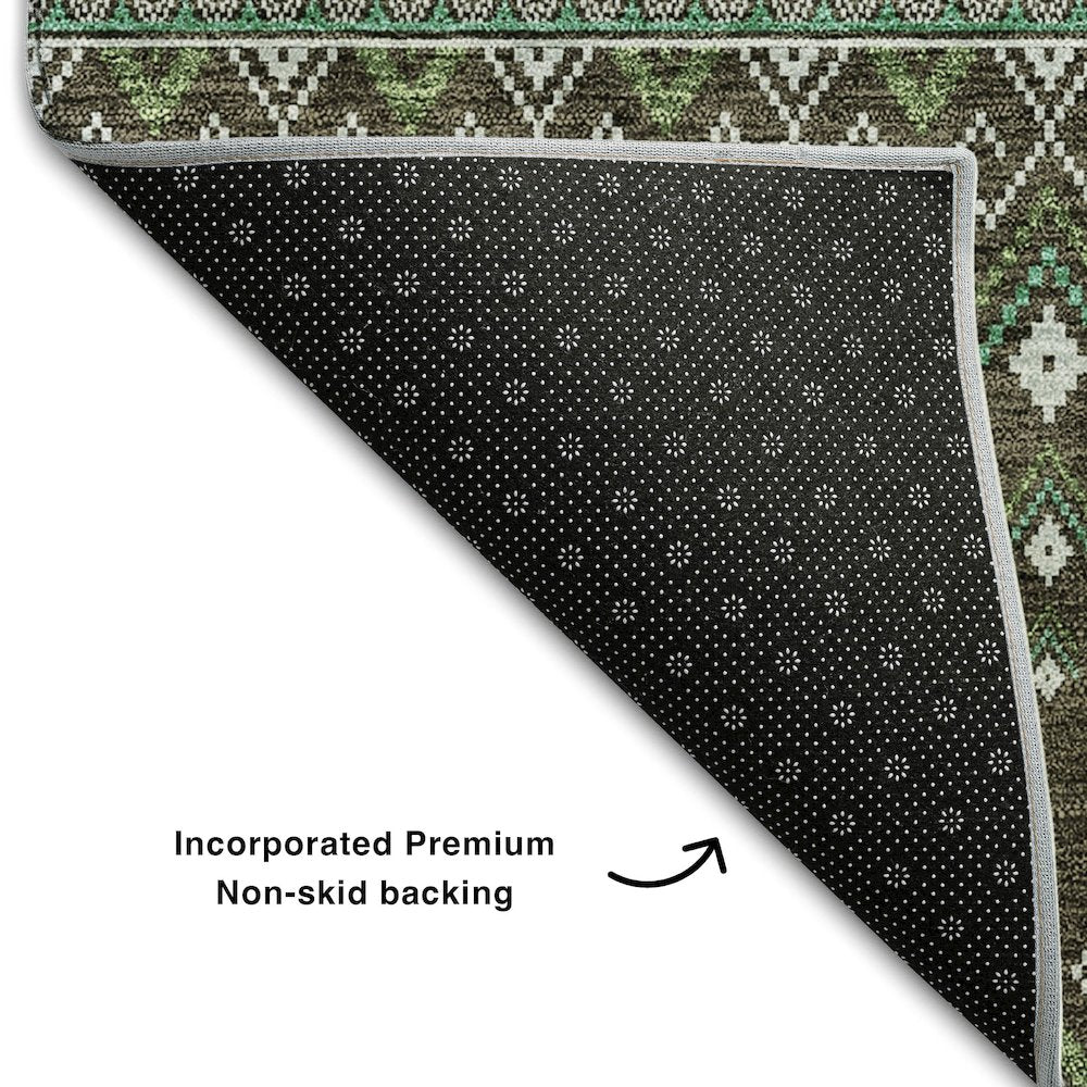 Premium Machine Washable Mayfield AMF708 Brown 8' x 10' Rug