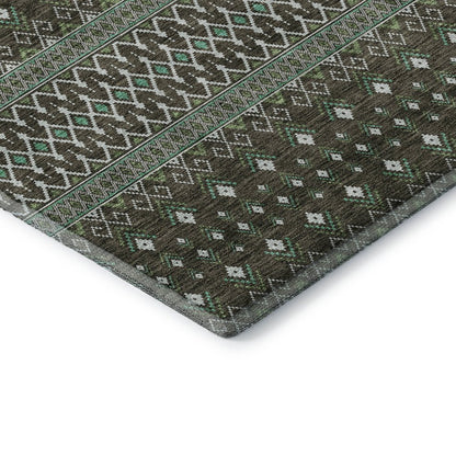 Premium Machine Washable Mayfield AMF708 Brown 8' x 10' Rug