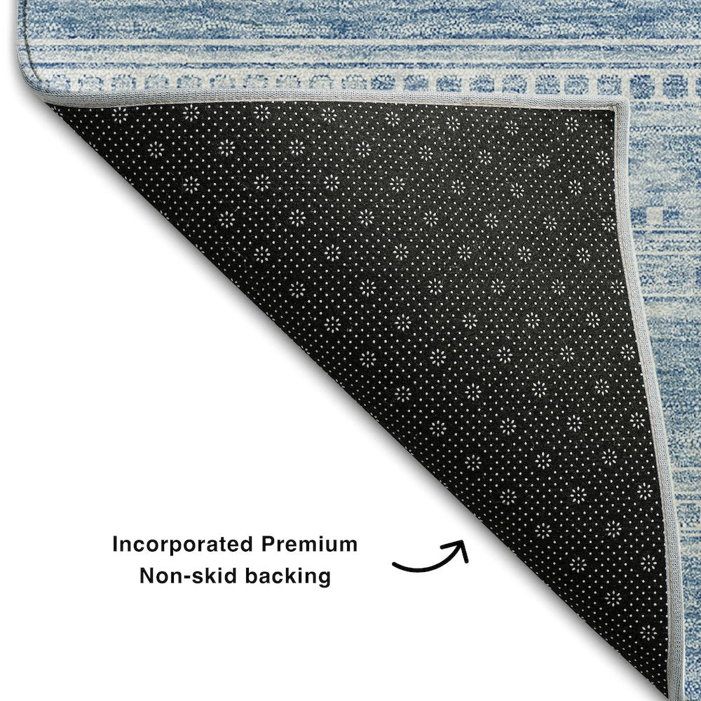 Premium Machine Washable Mayfield AMF714 Sky 8' x 10' Rug