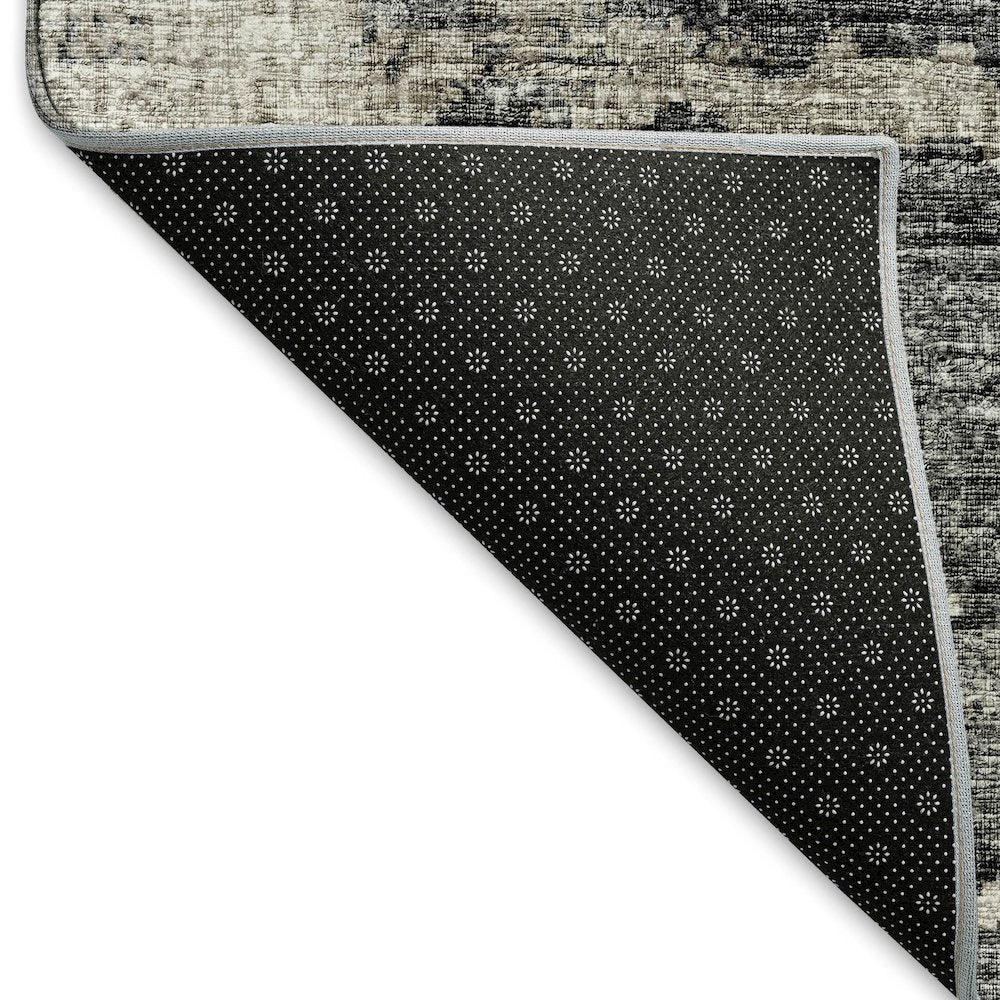 Premium Machine Washable Mayfield  Black 8' x 10' Rug