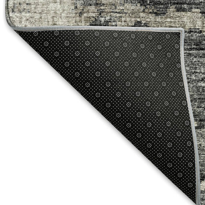 Premium Machine Washable Mayfield  Black 8' x 10' Rug