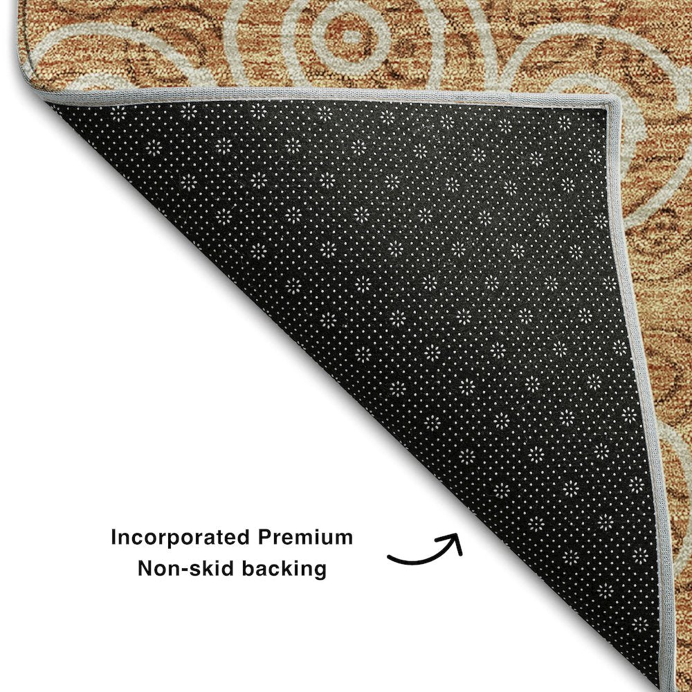 Premium Machine Washable Mayfield AMF728 Terracotta 8' x 10' Rug