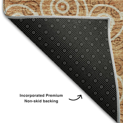 Premium Machine Washable Mayfield AMF728 Terracotta 8' x 10' Rug