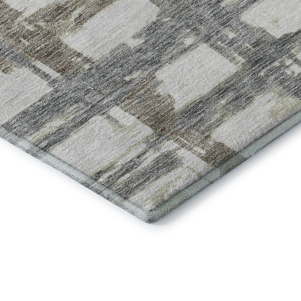 Premium Machine Washable Mayfield AMF745 Silver 8' x 10' Rug