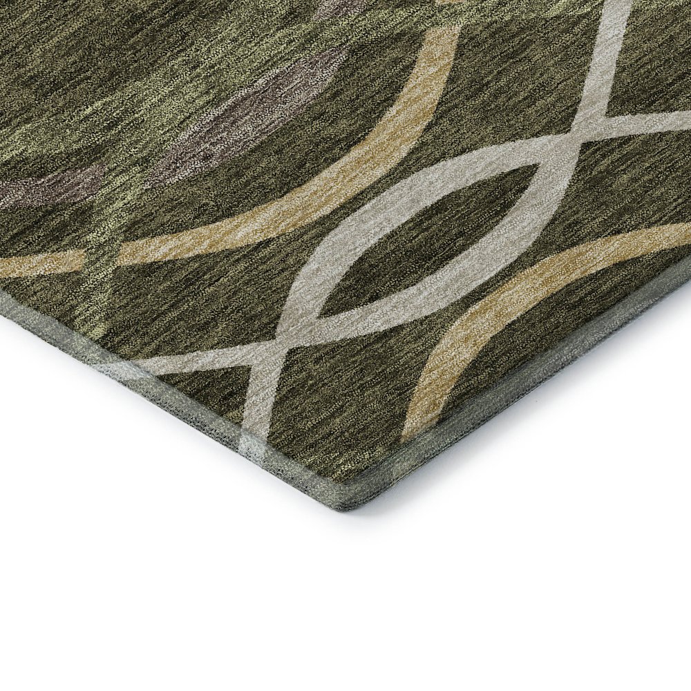 Premium Machine Washable Mayfield AMF757 Olive 8' x 10' Rug
