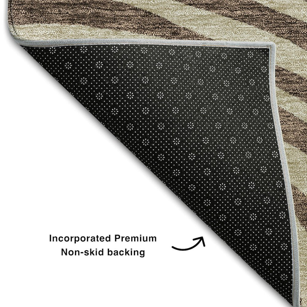 Premium Machine Washable Mayfield AMF765 Fudge 8' x 10' Rug