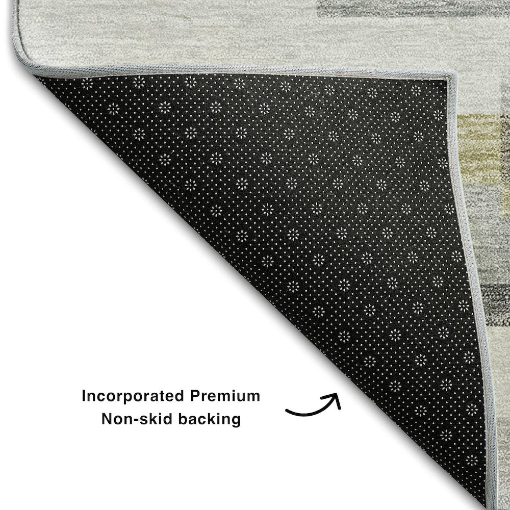 Premium Machine Washable Mayfield AMF766 Gray 8' x 10' Rug
