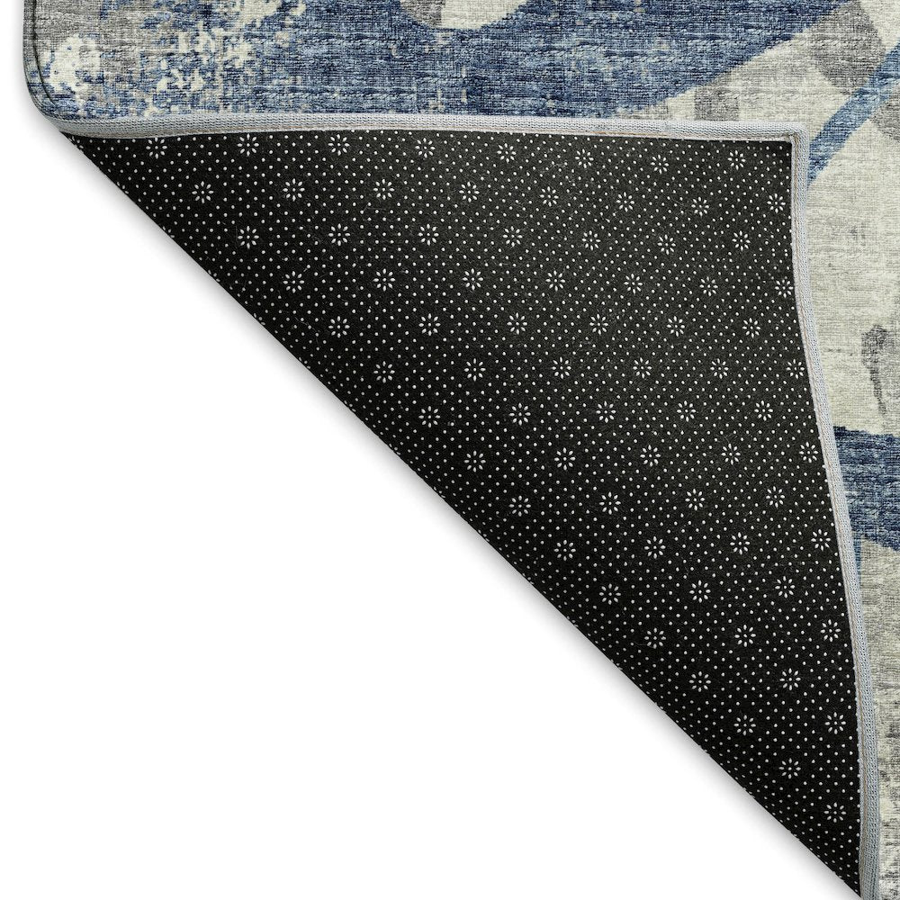 Premium Machine Washable Mayfield  Blue 8' x 10' Rug