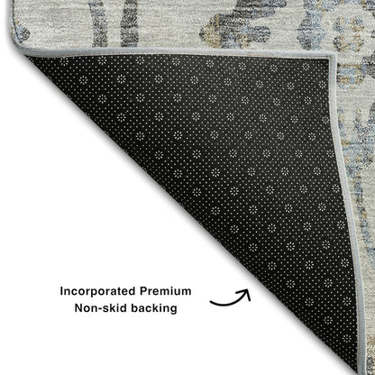 Premium Machine Washable Mayfield AMF868 Gray 8' x 10' Rug