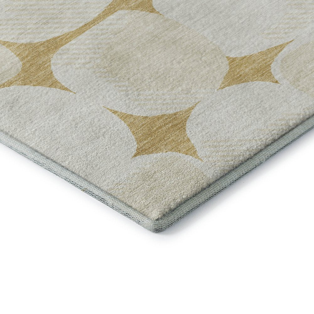 Premium Machine Washable Mayfield AMF870 Gold 8' x 10' Rug
