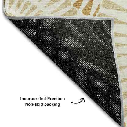 Premium Machine Washable Mayfield AMF877 Gold 8' x 10' Rug