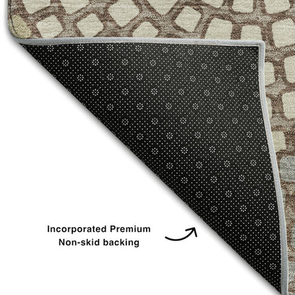 Premium Machine Washable Mayfield AMF882 Taupe 8' x 10' Rug