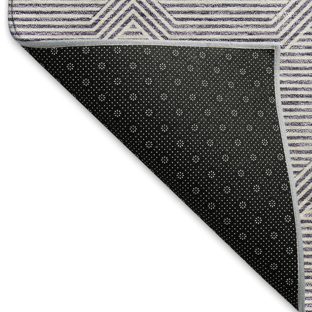 Premium Machine Washable Mayfield AMF910 Purple 8' x 10' Rug