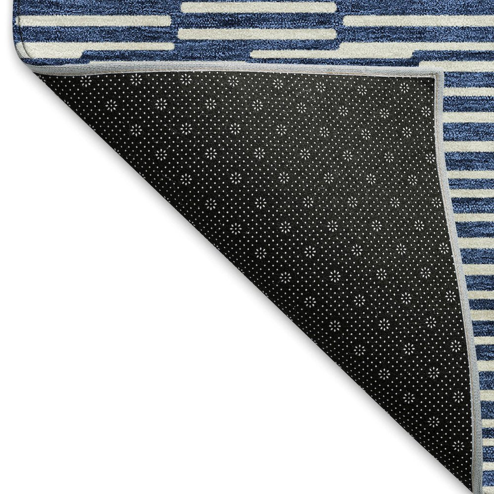 Premium Machine Washable Mayfield AMF918 Navy 8' x 10' Rug