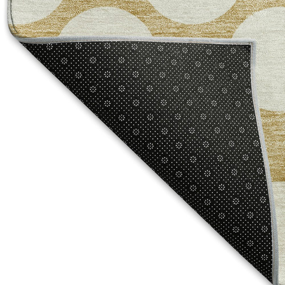 Premium Machine Washable Mayfield AMF921 Gold 8' x 10' Rug