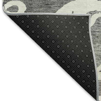 Premium Machine Washable Mayfield AMF973 Gray 8' x 10' Rug