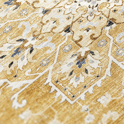 Indoor/Outdoor Marbella MB3 Gold Washable 3' x 5' Rug