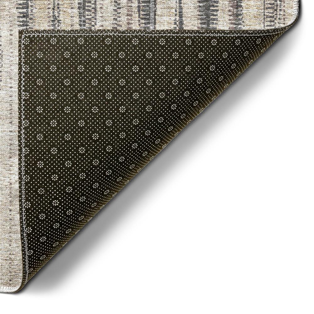 Waverly Beige Contemporary Striped 8' x 8' Round Rug Beige AWA31