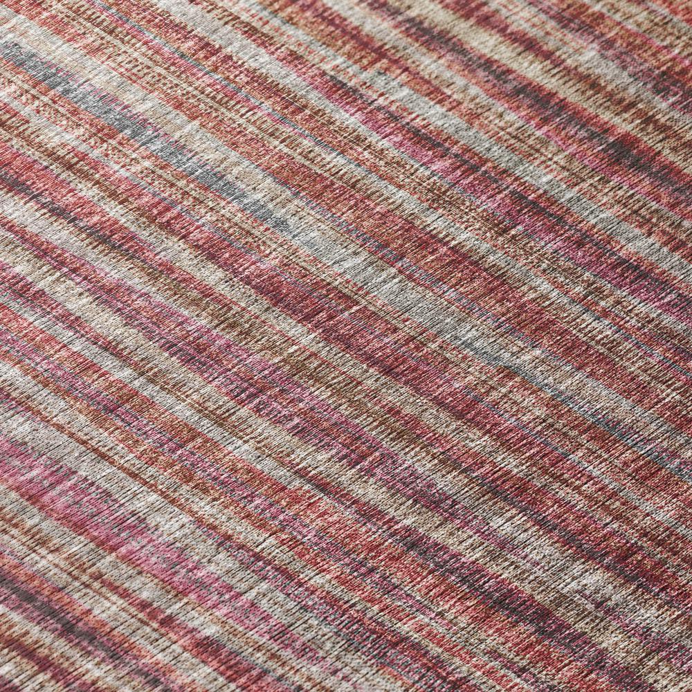 Waverly Burgundy Contemporary Striped 8' x 8' Round Rug Burgundy AWA31