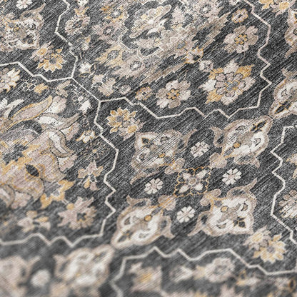 Indoor/Outdoor Marbella MB4 Charcoal Washable 3' x 5' Rug