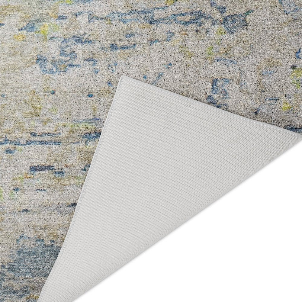 Luxury Washable Indoor/Outdoor Kochi Blue 8' x 10' Rug