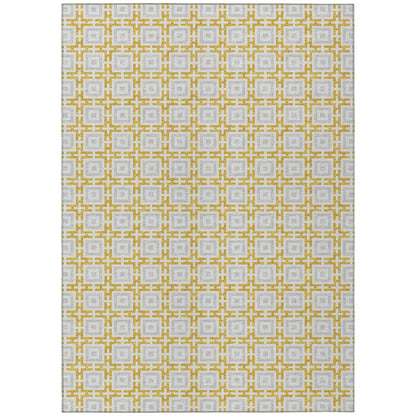 Indoor/Outdoor Marlo MO1 Gold Washable 8' x 10' Rug