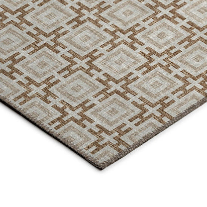 Indoor/Outdoor Marlo MO1 Taupe Washable 3' x 5' Rug