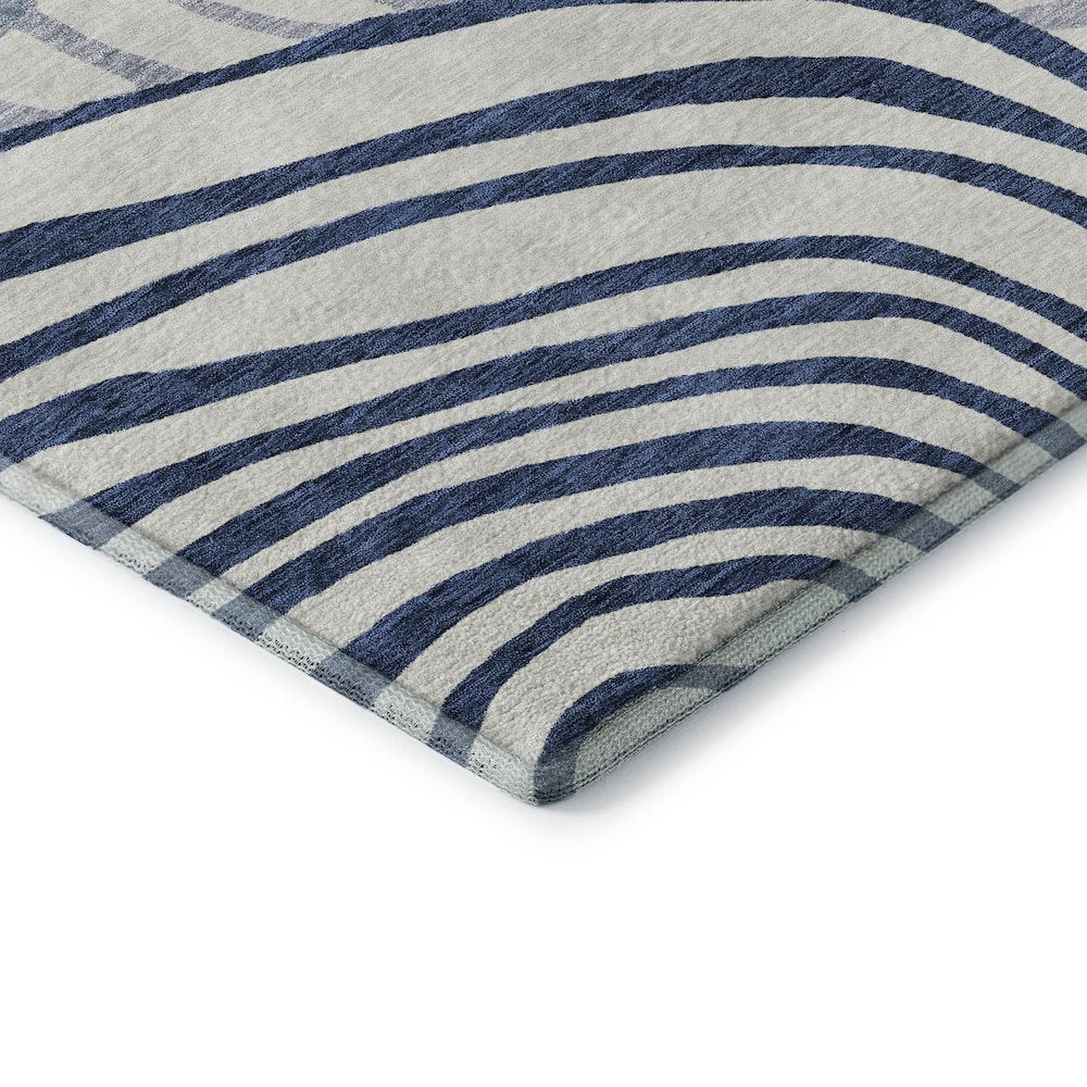 Machine Washable Indoor/Outdoor Neo Blue 8' x 10' Rug
