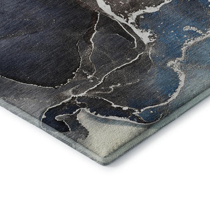 Luxury Washable Odyssey OY3 Blue 8' x 8' Rug