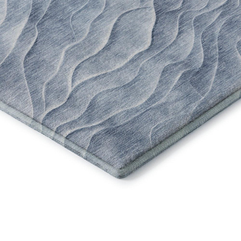 Machine Washable Indoor/Outdoor Pacifica Denim 8' x 10' Rug